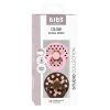 2 бр. Биберони BIBS COLOUR Polka Baby Pink/Mocha, 0-6 месеца