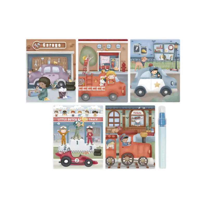 Книжка за Оцветяване с Вода Jim Vehicles