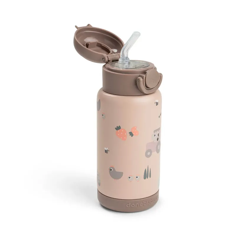 Термо Бутилка със Сламка Tiny Farm Powder 340 мл