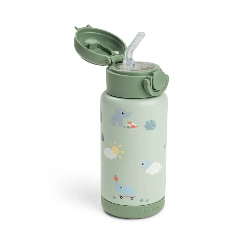 Термо Бутилка със Сламка Playground Green 340 мл