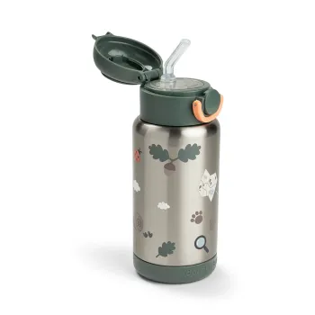 Термо Бутилка със Сламка Tiny Trails Green 340 мл