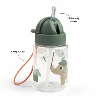 Бутилка със Сламка Tiny Trails Green 280 мл