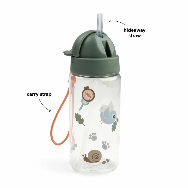 Бутилка със Сламка Tiny Trails Green 350 мл
