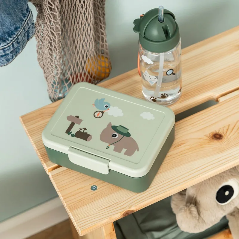 Кутия за Обяд с Разделения Tiny Trails Green
