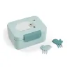 Мини Кутия за Обяд с Разделения Tiny Farm Blue с Вилички