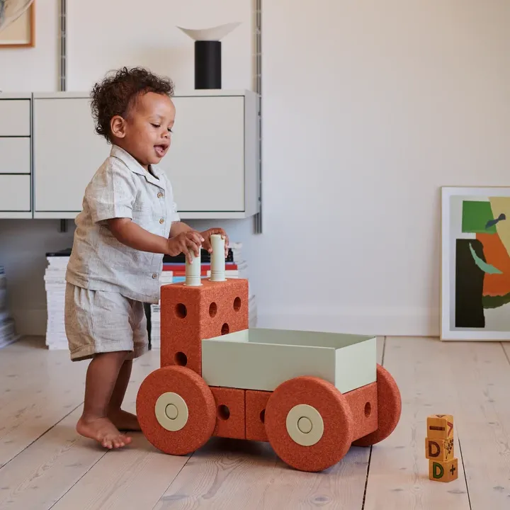 Голям Конструктор Проходилка 3 в 1 MODU - Burnt Orange / Dusty Green