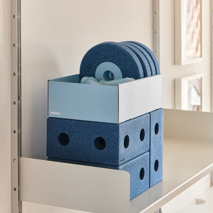 Голям Конструктор Проходилка 3 в 1 MODU - Deep Blue / Sky Blue