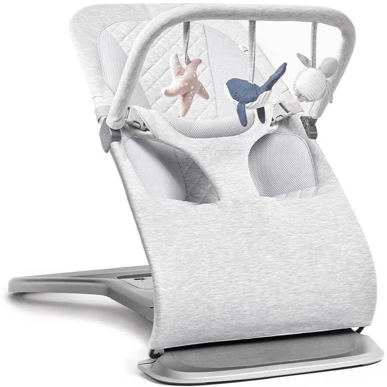 Арка с Играчки за Бебешки Шезлонг 3 в 1 Ergobaby - Evolve Light Gray