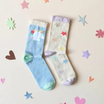 Комплект 2 Чифта Чорапи Rainbow Unicorn 3-5 г