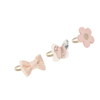 Комплект 3 пръстенчета Flora Butterfly