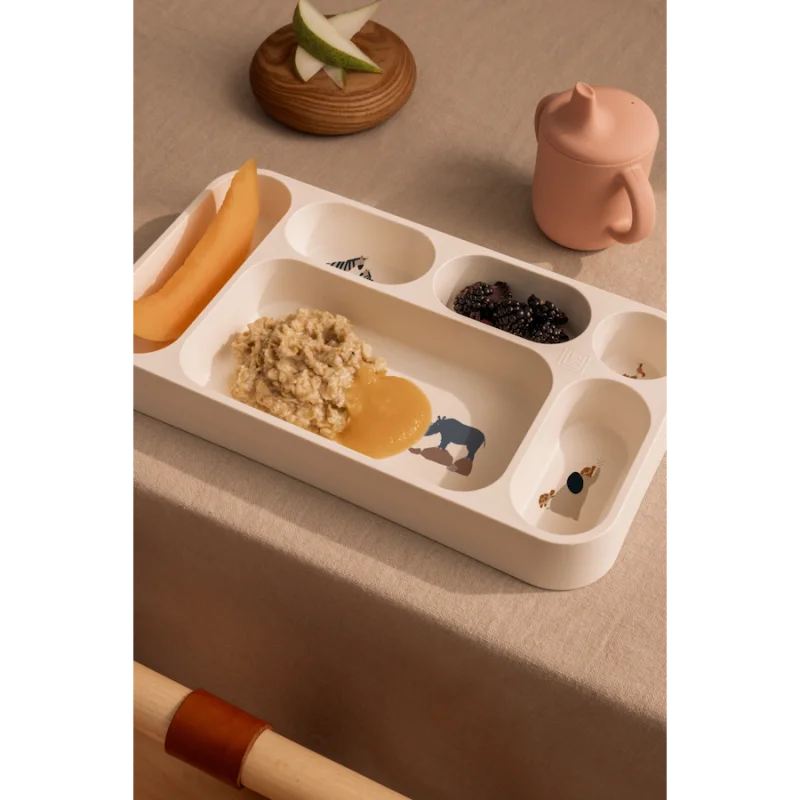 Плато с Разделения за Хранене Peach / Sea shell