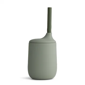 Силиконова Чаша със Сламка Faune green / hunter green mix 