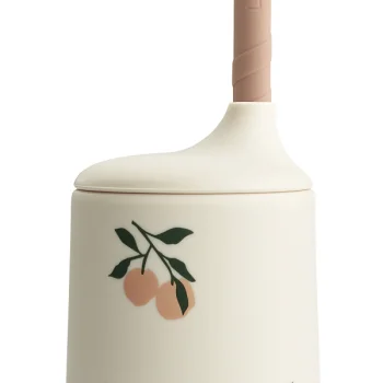 Силиконова Чаша със Сламка Peach / Sea shell mix