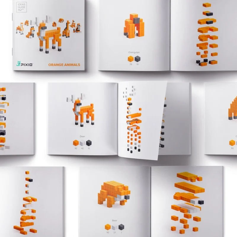 Магнитен Конструктор Orange Animals PIXIO-162
