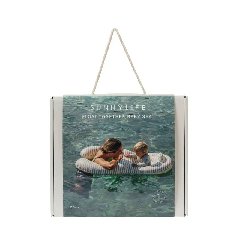 Пояс с бебешка седалка SunnyLife Duck Sage Stripe