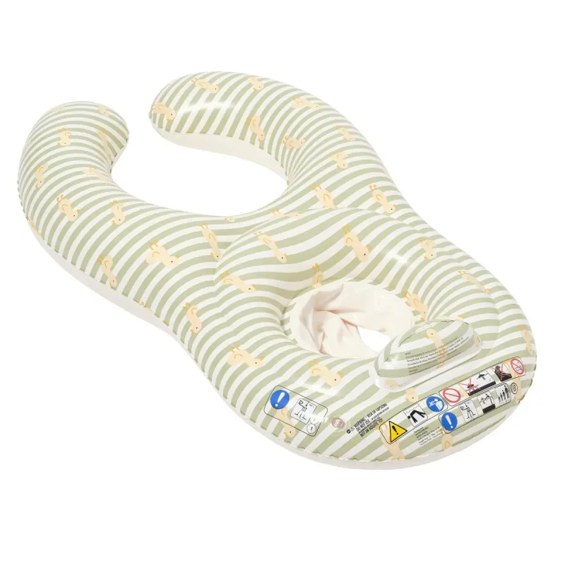 Пояс с бебешка седалка SunnyLife Duck Sage Stripe