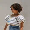 Детска Жилетка за Плуване с Плувки 3-6 Години SunnyLife Poppy the Peach Green stripe