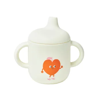 Чаша против разливане с дръжки SunnyLife Poppy the Peach Cream