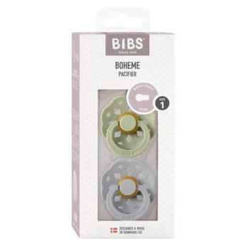 2 бр. Биберони BIBS Boheme, Sage/Cloud, 0-6 месеца