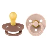 2 бр. Биберони BIBS COLOUR, Woodchuck/Blush, 0-6 месеца        