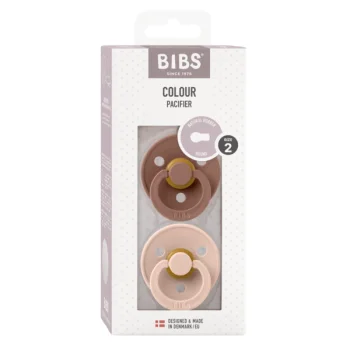 2 бр. Биберони BIBS COLOUR, Woodchuck/Blush, 6-18 месеца        