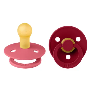 2 бр. Биберони BIBS COLOUR, Coral/Ruby, 0-6 месеца
