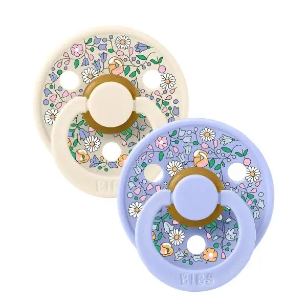 2 бр. Биберони BIBS Liberty COLOUR Chloe Meadow - Ivory Mix, 0-6 месеца