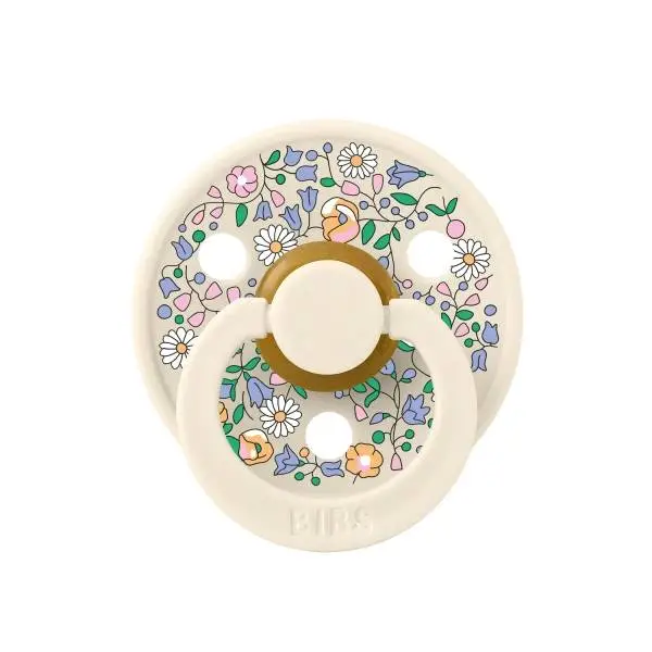 2 бр. Биберони BIBS Liberty COLOUR Chloe Meadow - Ivory Mix, 0-6 месеца