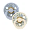 2 бр. Биберони BIBS Liberty COLOUR Eloise - Dusty Blue Mix, 6-18 месеца