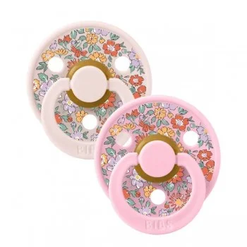 2 бр. Биберони BIBS Liberty COLOUR Oscar Meadow - Petal Mix, 0-6 месеца