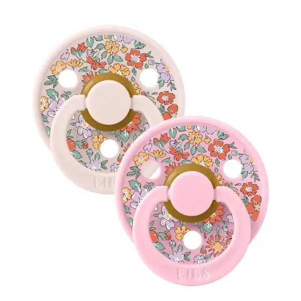 2 бр. Биберони BIBS Liberty COLOUR Oscar Meadow - Petal Mix, 0-6 месеца