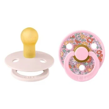2 бр. Биберони BIBS Liberty COLOUR Oscar Meadow - Petal Mix, 0-6 месеца