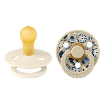 2 бр. Биберони BIBS Liberty COLOUR Bobo Ivory, 0-6 месеца