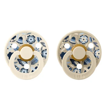 2 бр. Биберони BIBS Liberty COLOUR Bobo Ivory, 6-18 месеца