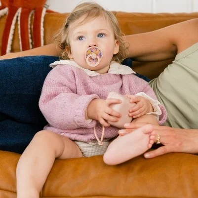 2 бр. Биберони BIBS Liberty COLOUR June Blossom Blush, 6-18 месеца
