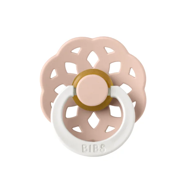 Биберон BIBS Boheme, Blush GLOW, Каучук, 0-6 месеца