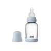 Бебешка Стъклена Бутилка BIBS Baby Blue 120мл Силикон Бавен Поток