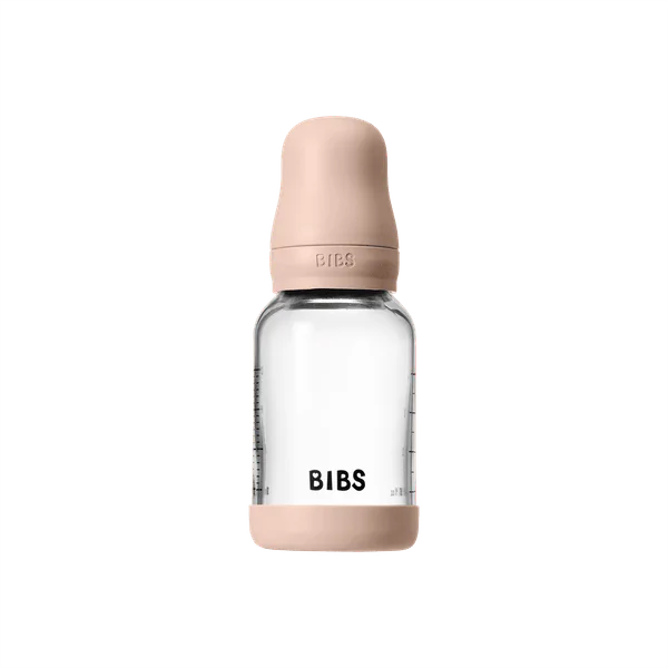 Бебешка Стъклена Бутилка BIBS Blush 120мл Каучук Бавен Поток