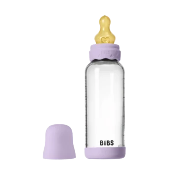 Бебешка Стъклена Бутилка BIBS Boheme Violet Sky 240 мл Среден Поток Каучук