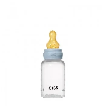 Комплект с Бебешка Бутилка BIBS Baby Blue 150мл Бавен Поток Каучук