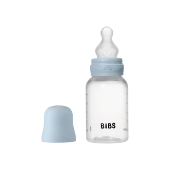 Комплект с Бебешка Бутилка BIBS Baby Blue 150мл Бавен Поток Силикон