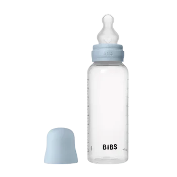 Комплект с Бебешка Бутилка BIBS Baby Blue 270мл Среден Поток Силикон