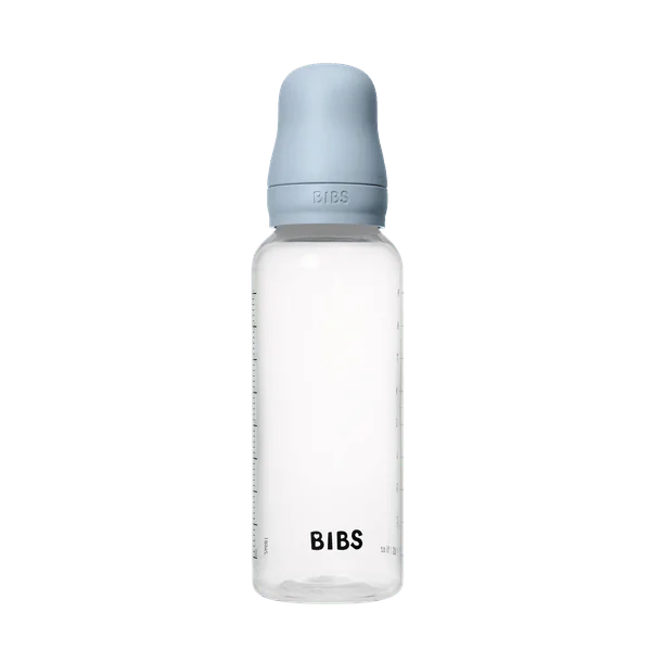 Комплект с Бебешка Бутилка BIBS Baby Blue 270мл Среден Поток Силикон