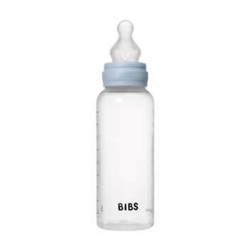 Комплект с Бебешка Бутилка BIBS Baby Blue 270мл Среден Поток Силикон