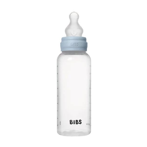 Комплект с Бебешка Бутилка BIBS Baby Blue 270мл Среден Поток Силикон