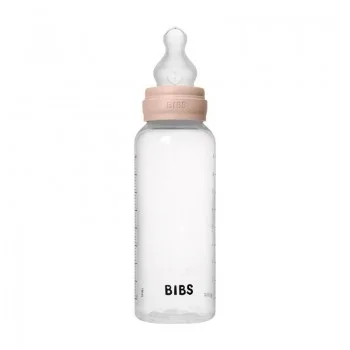Комплект с Бебешка Бутилка BIBS Blush 270мл Среден Поток Силикон