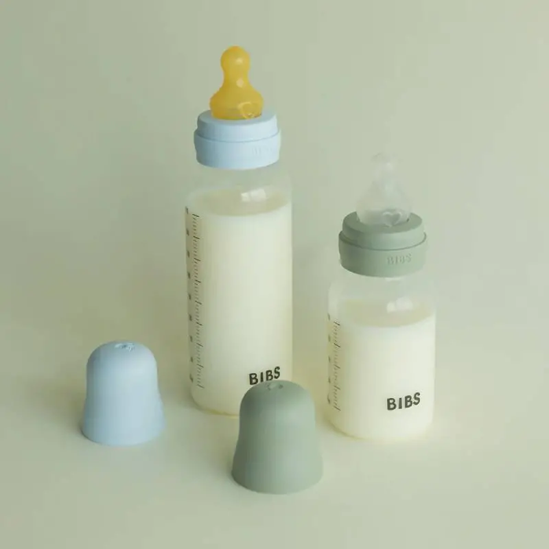 Комплект с Бебешка Бутилка BIBS Baby Blue 150мл Бавен Поток Каучук