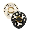 2 бр. Биберони BIBS COLOUR Polka Ivory/Black, 0-6 месеца