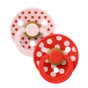 2 бр. Биберони BIBS COLOUR Polka Blossom/Candy Apple, 6-18 месеца
