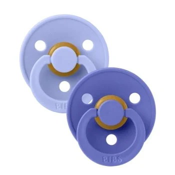 2 бр. Биберони BIBS COLOUR, Анатомични Hush/Grape, 0-6 месеца